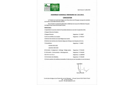 ASSEMBLEE GENERALE 2022